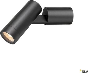 SLV 1007653 S-TUBE Modern Kültéri Fali Lámpa Fekete GU10 IP65