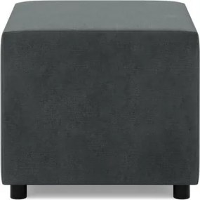 Zeus puff, bársony, 50x50, szürke