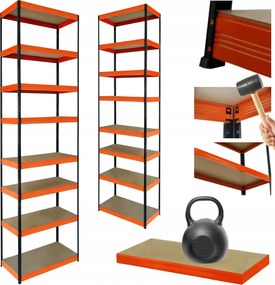 Tárolószekrény fém állvány Helios 270x50x50cm 8Px175kg Magas