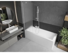 Mexen Next, kádparaván 1 szárny 60 x 150 cm, fix szárny, 6 mm matt üveg, fehér profil, 895-060-000-00-30-20