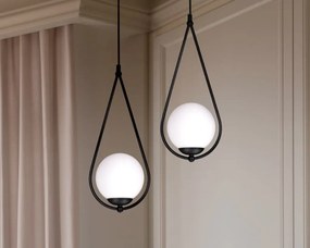 KAJA K-4771 NEVE BLACK Fekete Színű Függeszték 2xE14 10W IP20