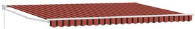 Kézi Behúzható Napellenző Narancssárga és Barna 500x300 cm