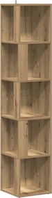 vidaXL kézműves tölgy szerelt fa sarokszekrény 33 x 33 x 165 cm