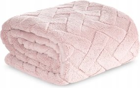 Plüss takaró 170x210 Halszálka Caro Puha bolyhos ágytakaró Rózsa