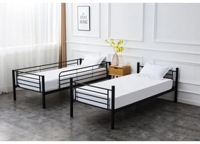 Bunky ágy 90 x 200 cm, emeletes, fekete