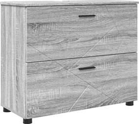 vidaXL Fürdőszoba Székény fiókkal Szürke Sonoma 76,5 x 35 x 64 cm