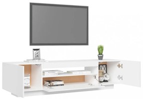 fehér TV-szekrény LED-lámpákkal 160 x 35 x 40 cm