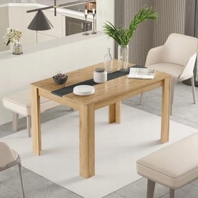 Téglalap alakú étkezőasztal Houseland Future 02 Castello tölgy/antracit szürke