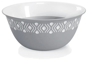 STEFANPLAST Műanyag tál Tosca 23 cm átmérőjű fehér/szürke