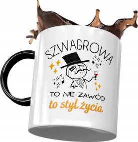 Fekete Bögre Sógornőnek Születésnapra Ajándék Nyomtatott Fotóval