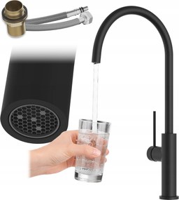 Konyhai csaptelep Csaptelep Fekete Forgatható Kifolyócső Álló Prestige Slim Premium