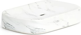 Kerámia Szappantartó, Fehér, Marble, 13 x 9 CM, Zeller