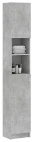 Betonszürke szerelt fa fürdőszobaszekrény 32 x 25,5 x 190 cm