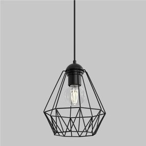 Csillár zsinóron BERGEN 1xE27/60W/230V fekete