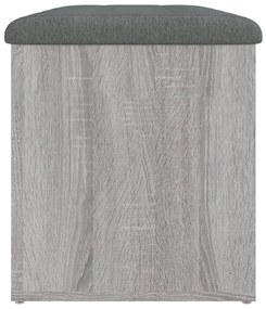 szürke sonoma színű szerelt fa tárolópad 82 x 42 x 45 cm