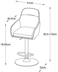 Zöld bárszék szett 2 db-os (ülésmagasság 69 cm) Avola – Unique Furniture