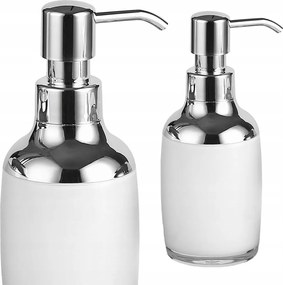 Folyékony Szappan Adagoló Akril Fehér Ezüst Pumpa Strapabíró Stílusos