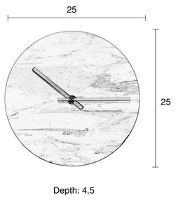 Marble Time fehér márvány falióra - Zuiver