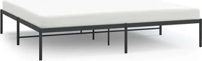 vidaXL fekete fém ágykeret 200 x 200 cm