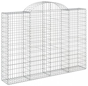 8 db íves horganyzott vas gabion kosár 200x30x140/160 cm
