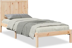vidaXL tömör fa extra hosszú ágykeret matrac nélkül 100 x 210 cm