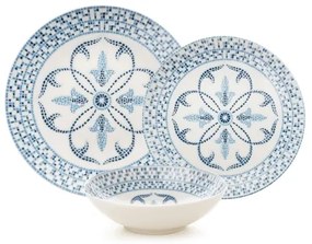 24 darabos kék porcelán étkészlet