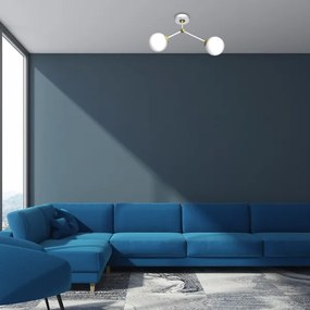 Felületre szerelhető csillár JOY 2xE14/40W/230V fehér/arany