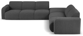 Sötétszürke buklé sarokkanapé (jobb oldali) Molino – Micadoni Home