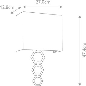 Elstead Lighting Ria RIA-MEDIUM-AB Fali lámpa 1x60W/E27