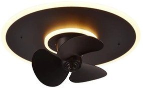 Matt fekete LED mennyezeti lámpa Nybro – Trio