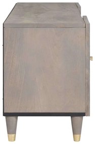 TV szekrény Szürke és Arany 105 x 33.5 x 46 cm Tömör mangófa