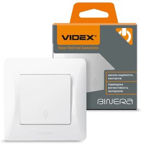 Videx Binera fehér színű süllyesztett váltókapcsoló