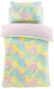 Kétszemélyes mikroplüss gyerek ágyneműhuzat 200x200 cm Rainbow Cuddly – Catherine Lansfield