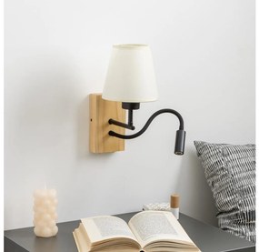 Brilagi - LED Fali lámpa NUBILA WOOD 1xE27/25W/230V + LED/3W tölgy/krémes