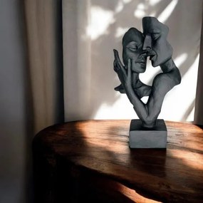 Asztali dísz 29x9x17 cm gyanta/fekete