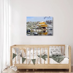 Üveg kép - Kinkakuji, Japán (70x50 cm)