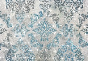 Damask fotótapéta szürke-kék vinil dísz 416x254 +ragasztó