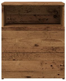 antik fa színű szerelt fa éjjeliszekrény 50 x 32 x 60 cm
