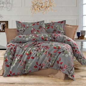 Mia szürke pamut ágyneműhuzat 200x140cm+90x70cm TiaHome