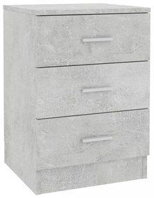 betonszürke szerelt fa éjjeliszekrény 38 x 35 x 56 cm