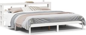 vidaXL fehér tömör fenyőfa ágy matrac nélkül 180 x 200 cm