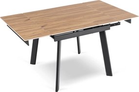Stół LARES Ceramiczny Rozkładany 90-150 cm Dąb/Czarny