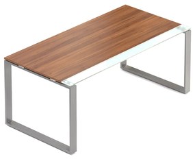 Alkotó asztal 180 x 90 cm, szürke alap, 2 láb, dió
