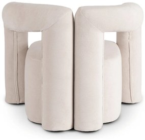 Designer Fotel Krém Bouclé Kárpittal. BRAZIL