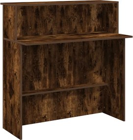 vidaXL recepciós pult füstös tölgy 100x50x103,5 cm szerelt fa