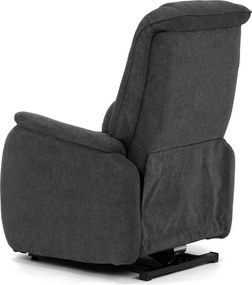 Polohovací křeslo, elektrické kabelové ovládání, šedá, látka, TV-L8963 GREY2