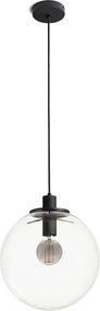 RENDL BOULDER 30 závěsná čiré sklo/černá 230V LED E27 15W