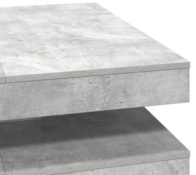 betonszürke dohányzóasztal 360 fokban forgatható 90x90x34,5 cm