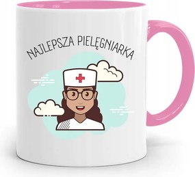Rózsaszín Bögre Ápolónőnek A Legjobb Ajándék fényképes nyomtatással