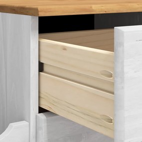 Bejárati tároló pad ASKIM Fehér 100x39x62 cm Masszív fa Fenyő